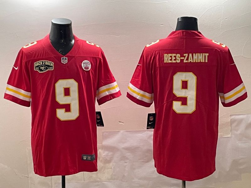 Men Kansas City Chiefs #9 Rees-Zammit Red Second generations 2025 Nike Limited NFL Jersey style 4->kansas city chiefs->NFL Jersey